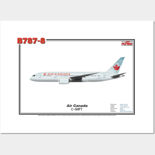 Boeing B787-8 - Air Canada (Art Print) Posters and Art